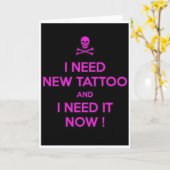 Carte de voeux de tatouage vide (Fleur jaune)