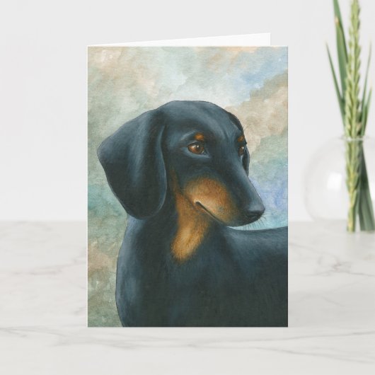 Carte de voeux de teckel du chien 90 (Devant)