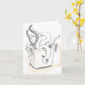 Carte de voeux de tentacules (Fleur jaune)