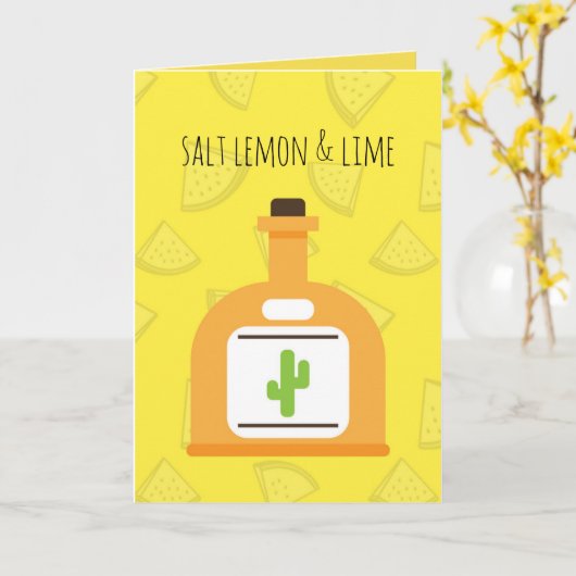 Carte de voeux de tequila (Fleur jaune)