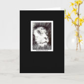 Carte de voeux de tête de lion (Fleur jaune)