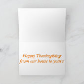 Carte de voeux de thanksgiving (Intérieur)