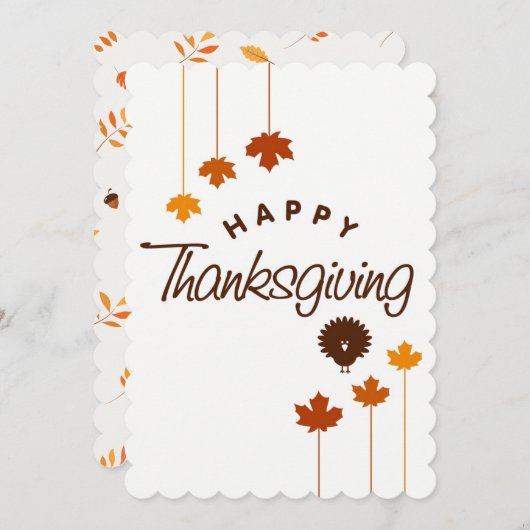 Carte de vœux de Thanksgiving (Devant / Derrière)