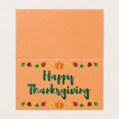 Carte de vœux de Thanksgiving (Outside Unfolded)