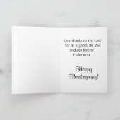 Carte de voeux de thanksgiving (Intérieur)