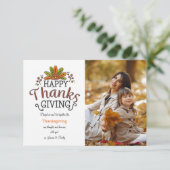 Carte de vœux de Thanksgiving (Debout devant)