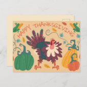 Carte de vœux de Thanksgiving (Devant / Derrière)