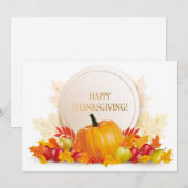 Carte de vœux de Thanksgiving (Devant / Derrière)