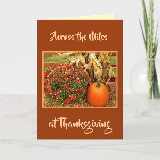 Carte de vœux de Thanksgiving Across The Miles (Devant)