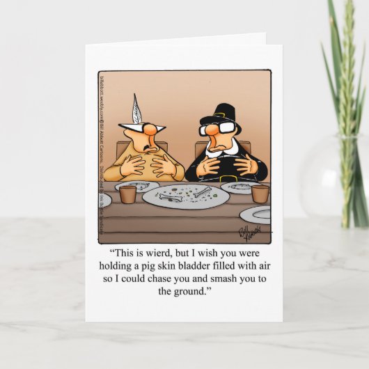 Carte de voeux de Thanksgiving amusante "Spectickl (Devant)