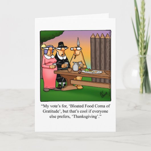 Carte de voeux de Thanksgiving amusante "Spectickl (Devant)