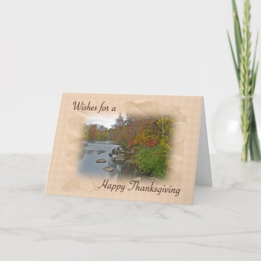 Carte de voeux de Thanksgiving - Autumn Creek (Devant)
