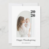 Carte de vœux de Thanksgiving avec arche moderne (Devant)