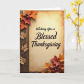 Carte de vœux de Thanksgiving bénie (Fleur jaune)