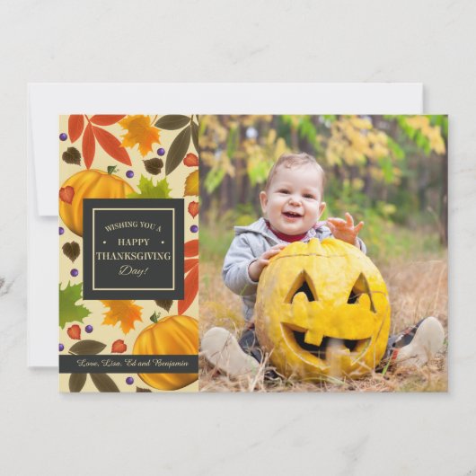 Carte de Vœux de Thanksgiving (Brun Clair) (Devant)