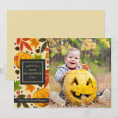Carte de Vœux de Thanksgiving (Brun Clair) (Devant / Derrière)