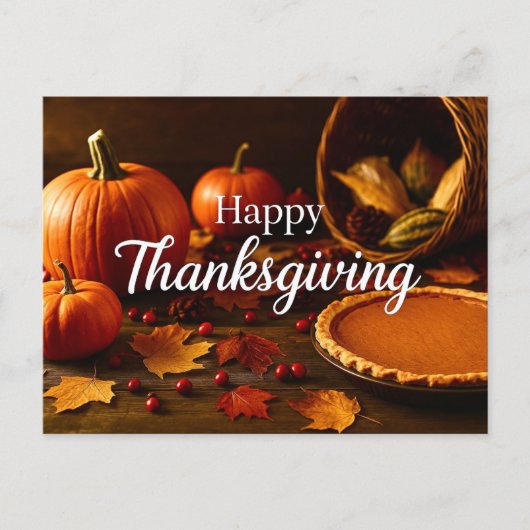 Carte de vœux de Thanksgiving d'automne (Devant)