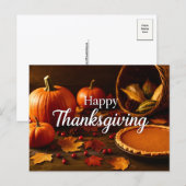 Carte de vœux de Thanksgiving d'automne (Devant / Derrière)