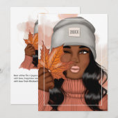 Carte de vœux de Thanksgiving d'automne (Devant / Derrière)