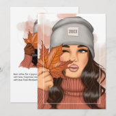 Carte de vœux de Thanksgiving d'automne (Devant / Derrière)