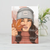 Carte de vœux de Thanksgiving d'automne (Debout devant)