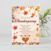 Carte de vœux de Thanksgiving d'automne (Debout devant)