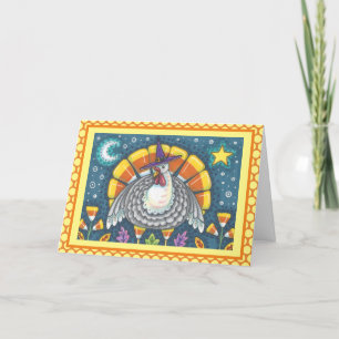 CARTE DE VŒUX DE THANKSGIVING DE DINDE EN MAÏS EN