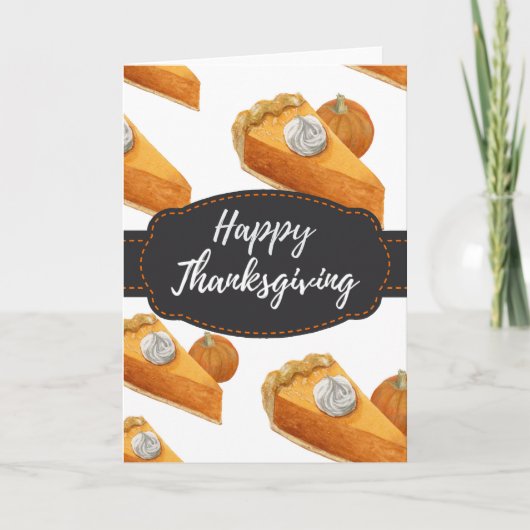 Carte de voeux de thanksgiving de tarte de (Devant)