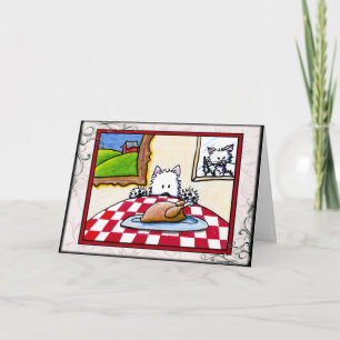 Carte de voeux de thanksgiving de Westie Terrier