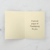 Carte de voeux de thanksgiving d'ours de bébé (Intérieur)