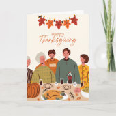 Carte de vœux de Thanksgiving : Illustration de fa (Devant)