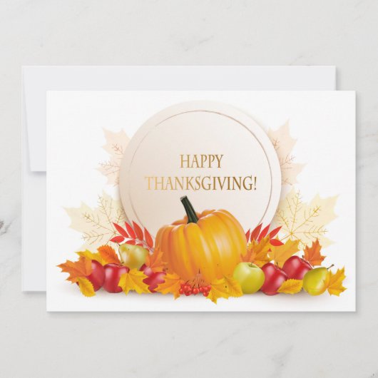 Carte de vœux de Thanksgiving joyeuse (Devant)
