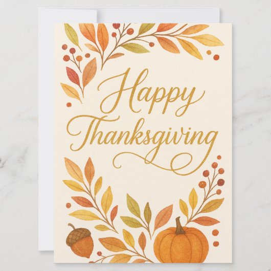 Carte de vœux de Thanksgiving joyeux (Devant)