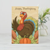 Carte de vœux de Thanksgiving joyeux (Debout devant)