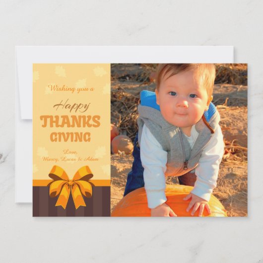 Carte de vœux de Thanksgiving joyeux (Devant)