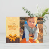 Carte de vœux de Thanksgiving joyeux (Debout devant)