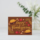 Carte de vœux de Thanksgiving joyeux (Debout devant)