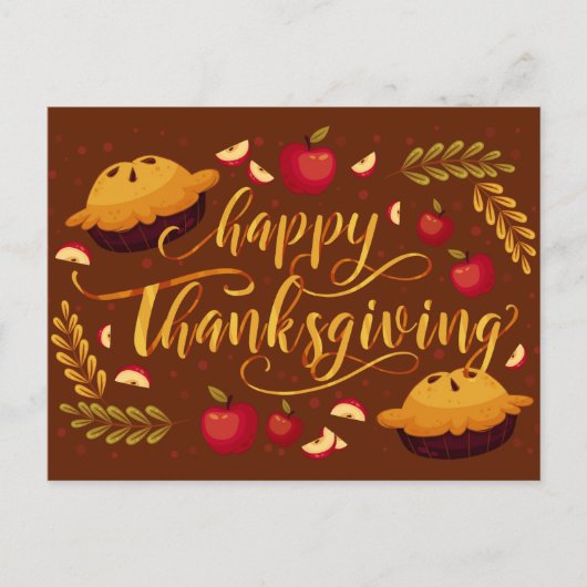 Carte de vœux de Thanksgiving joyeux (Devant)