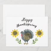 Carte de vœux de Thanksgiving joyeux (Devant / Derrière)