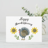 Carte de vœux de Thanksgiving joyeux (Debout devant)
