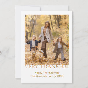Carte de voeux de Thanksgiving Photo Très Merci