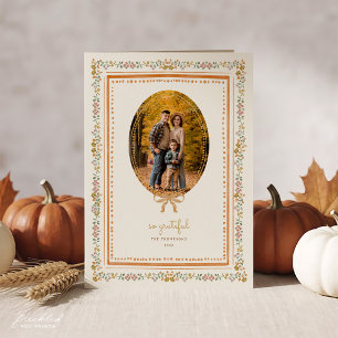 Carte de vœux de Thanksgiving pour famille si reco