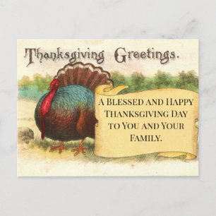 Carte de vœux de Thanksgiving pour la fête de la d