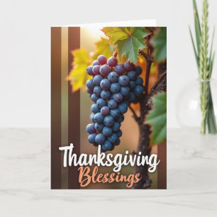 Carte de vœux de Thanksgiving pour la vigne