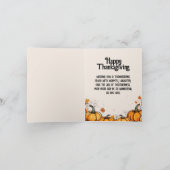 Carte de vœux de Thanksgiving pour le Perruche Pèl (Intérieur)