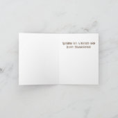 Carte de vœux de Thanksgiving Rassemblement (Intérieur)