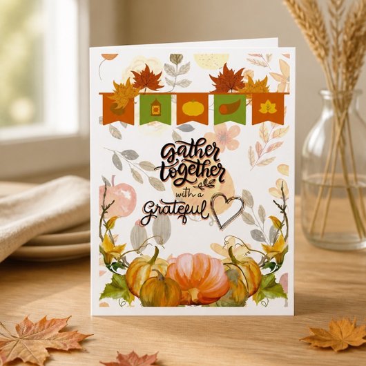 Carte de vœux de Thanksgiving Rassemblement