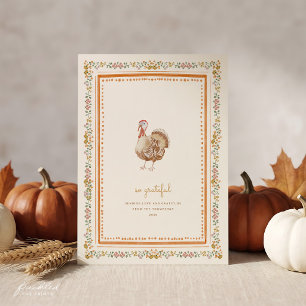Carte de vœux de Thanksgiving très reconnaissant