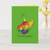 Carte de vœux de Thanksgiving Unicornucopia (Fleur jaune)