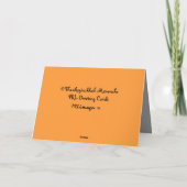 Carte de voeux de Thanksgivukkah Menorah (Dos)